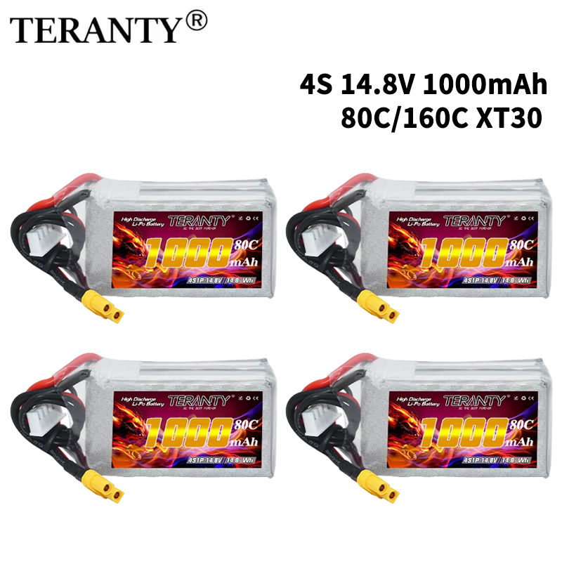 Fpv Drone Quadcopter - TERANTY 4S 1000mAh 14.8V 80C/160C Lipo